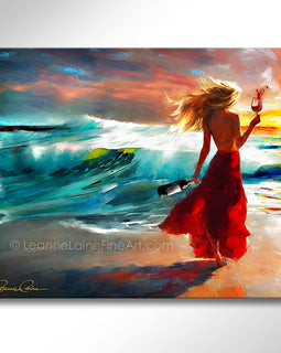 My Sip and Stroll wine art from Leanne Laine Fine Art