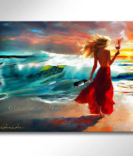 My Sip and Stroll wine art from Leanne Laine Fine Art
