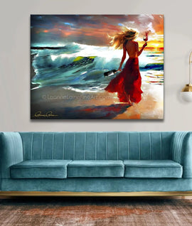 My Sip and Stroll wine art from Leanne Laine Fine Art
