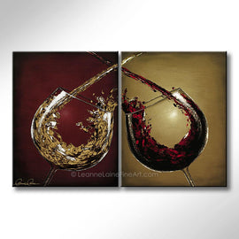 Intermingle wine art from Leanne Laine Fine Art