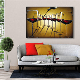Dressed To The Nines wine art from Leanne Laine Fine Art