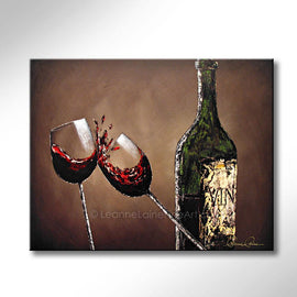 Merlove wine art from Leanne Laine Fine Art