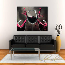 Drink Pink wine art from Leanne Laine Fine Art