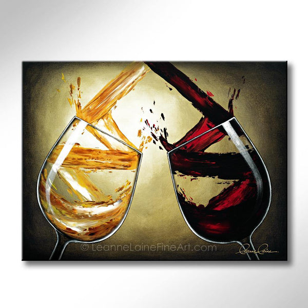 Give It A Whirl wine art from Leanne Laine Fine Art