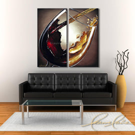 Vintensified wine art from Leanne Laine Fine Art