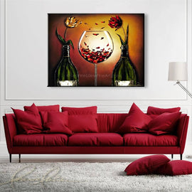 A Glass of Essence wine art from Leanne Laine Fine Art