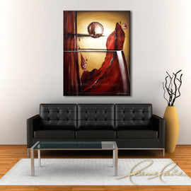 Tales of Tuscany wine art from Leanne Laine Fine Art
