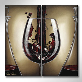 Respecting Bordeaux wine art from Leanne Laine Fine Art