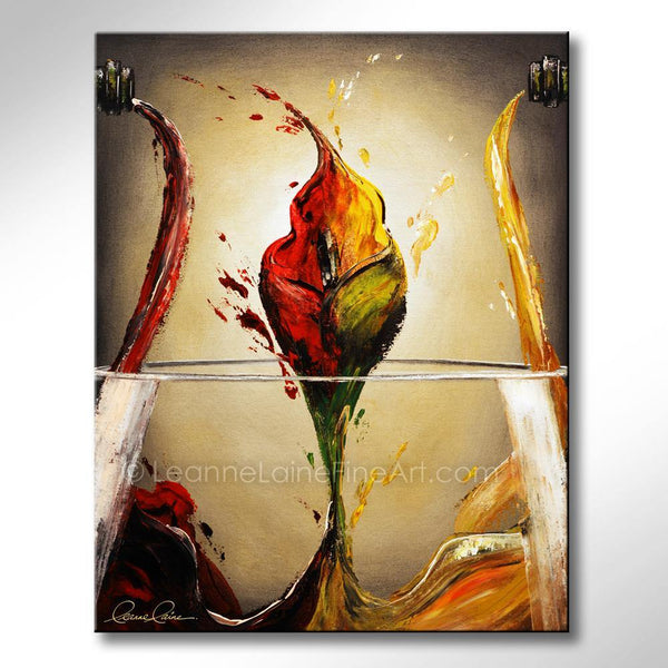 Calla Lush wine art from Leanne Laine Fine Art