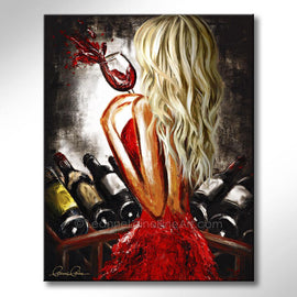 A Special Selection - Blonde wine art from Leanne Laine Fine Art