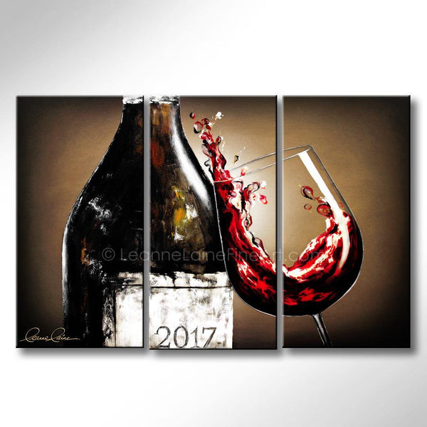 One Fine Year (customizable) wine art from Leanne Laine Fine Art