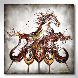 Taste of Victory (square) wine art from Leanne Laine Fine Art