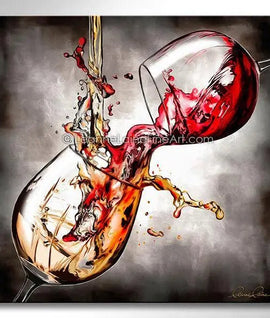 Giving wine art from Leanne Laine Fine Art