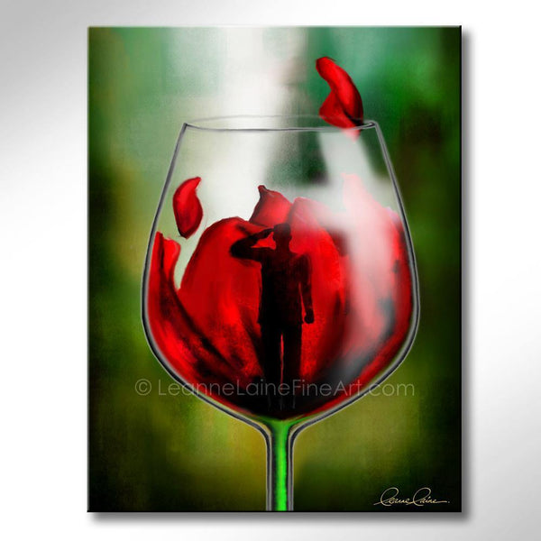 Salute (Salud) wine art from Leanne Laine Fine Art
