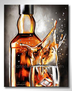 Whiskey Business wine art from Leanne Laine Fine Art