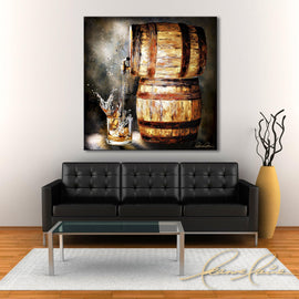 Barrels of Bourbon wine art from Leanne Laine Fine Art