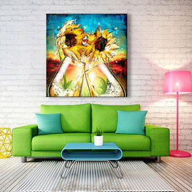 My Only Sunshine wine art from Leanne Laine Fine Art