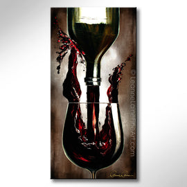 Let Flow the Bordeaux wine art from Leanne Laine Fine Art