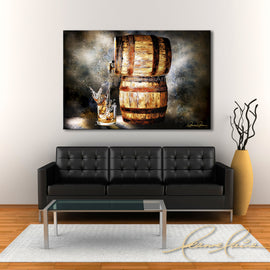 Barrels of Bourbon wine art from Leanne Laine Fine Art