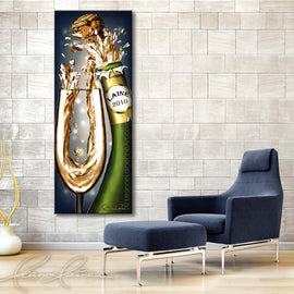 Sparkling Gold - Narrow Edition wine art from Leanne Laine Fine Art
