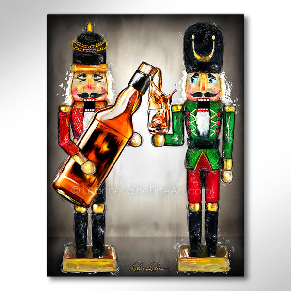 Nutcracker Sweet Bourbon Edition whiskey art from Leanne Laine Fine Art