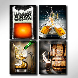 Beer Bundle - Set of Four Canvases