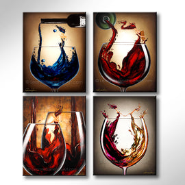 Women in Wine Bundle - Set of Four Canvases