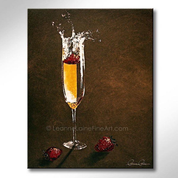 After Hour Dip wine art from Leanne Laine Fine Art