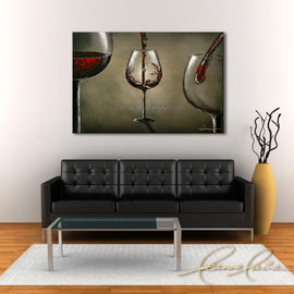 Redcreational wine art from Leanne Laine Fine Art