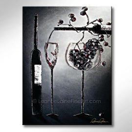 Ice Aged wine art from Leanne Laine Fine Art