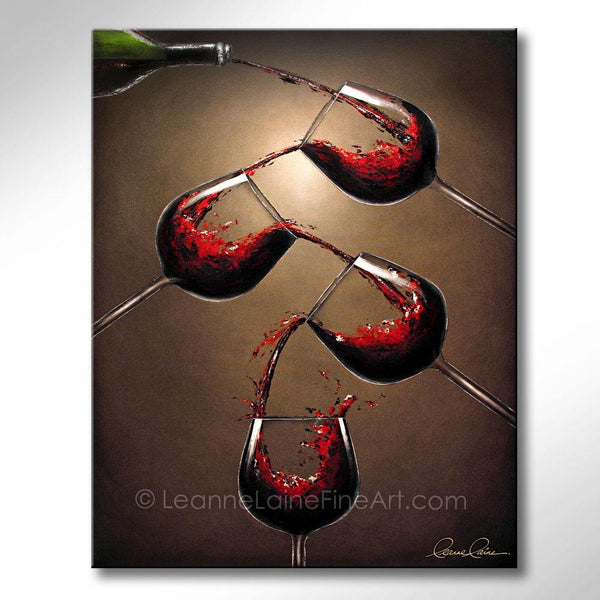 Fountain of Wine wine art from Leanne Laine Fine Art