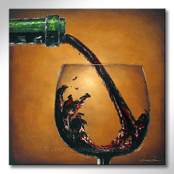 Embodiment wine art from Leanne Laine Fine Art