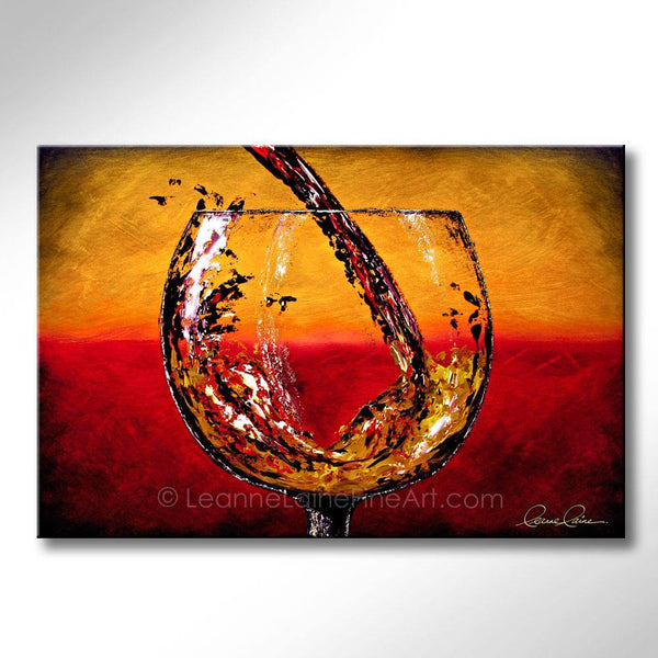 Early Rise Spritz wine art from Leanne Laine Fine Art