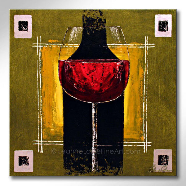 Graceful Consumption wine art from Leanne Laine Fine Art