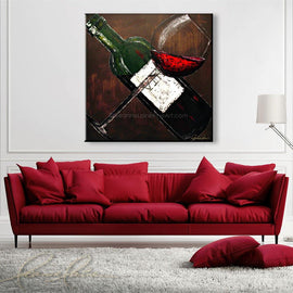 X Hits The Spot wine art from Leanne Laine Fine Art