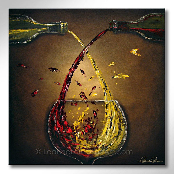 Rosé Bloom wine art from Leanne Laine Fine Art