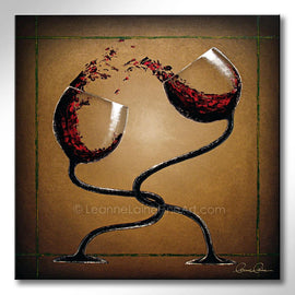 Interwine wine art from Leanne Laine Fine Art