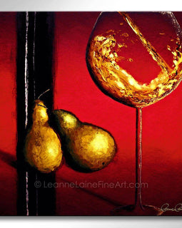 A Hint of Pear wine art from Leanne Laine Fine Art