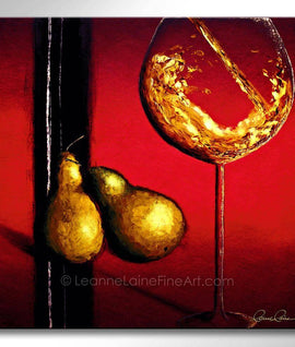 A Hint of Pear wine art from Leanne Laine Fine Art