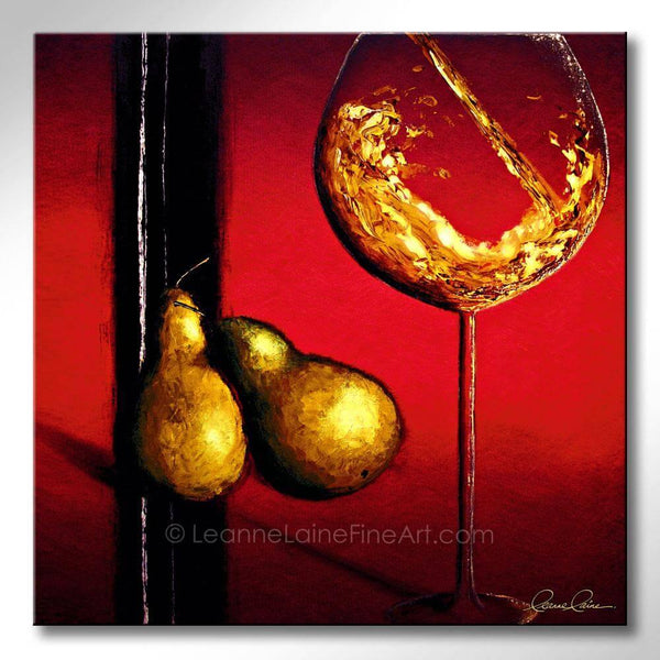 A Hint of Pear wine art from Leanne Laine Fine Art