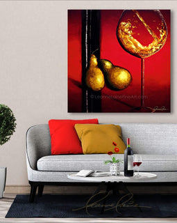 A Hint of Pear wine art from Leanne Laine Fine Art