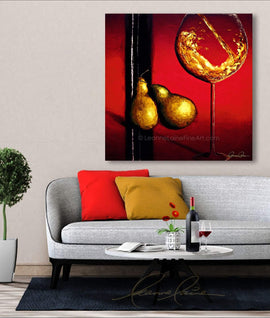 A Hint of Pear wine art from Leanne Laine Fine Art