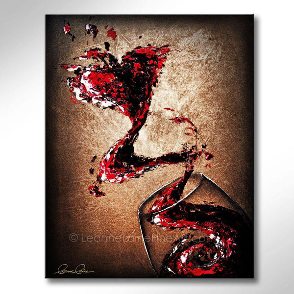 Heart of Glass wine art from Leanne Laine Fine Art