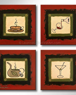 The Social Collection wine art from Leanne Laine Fine Art