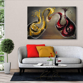 Twisted Mix wine art from Leanne Laine Fine Art