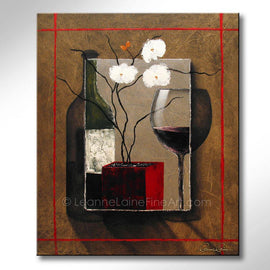 Sparkling Poetry wine art from Leanne Laine Fine Art