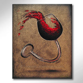 Kickin The Backbone wine art from Leanne Laine Fine Art