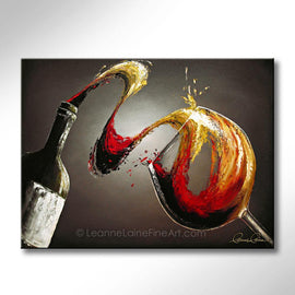 Savory Wave wine art from Leanne Laine Fine Art