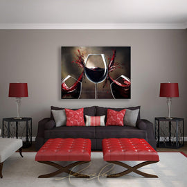 Love Triangle wine art from Leanne Laine Fine Art