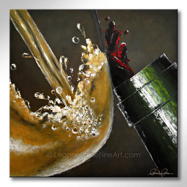 White Cranberry wine art from Leanne Laine Fine Art